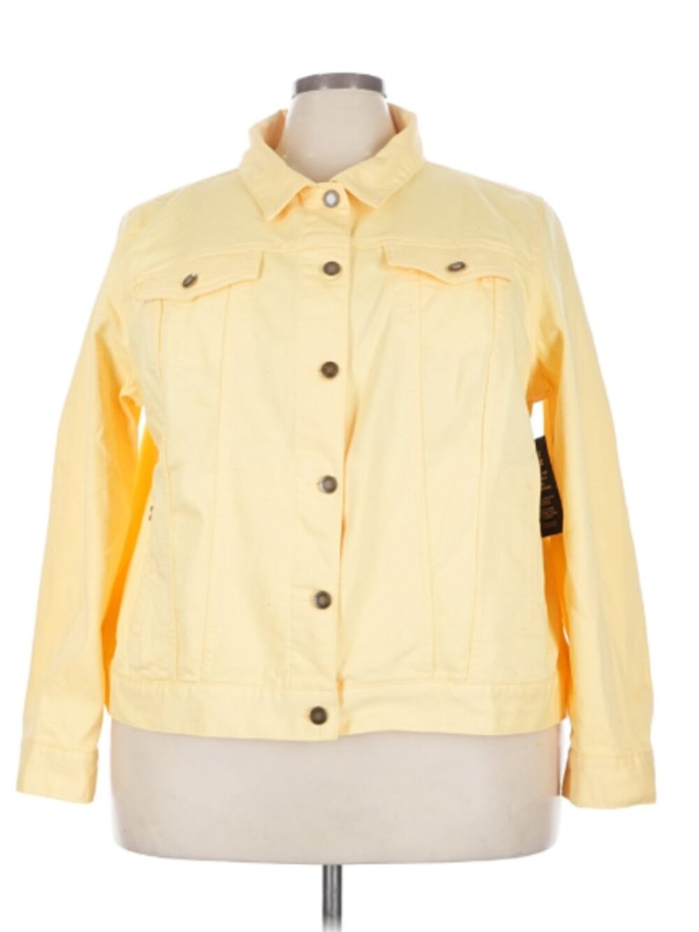 New Denim jacket - yellow - plus size 26w - 4x - just in time for fall! NWT